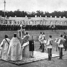 Svěcení vojenského praporu na Rusi.