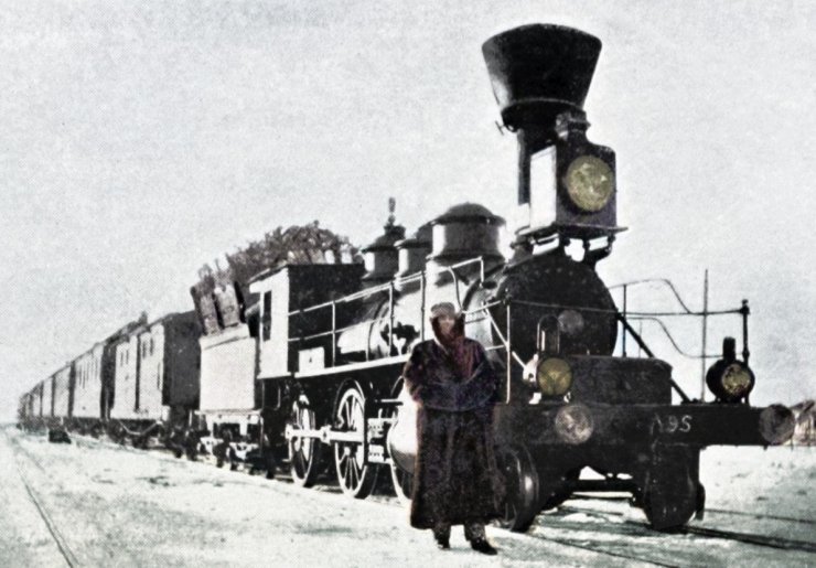 zobrazit detail historického snímku: Vlak ze sibiřské dráhy.