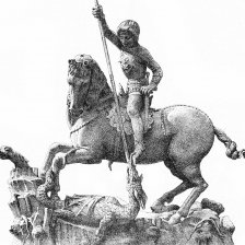 Drahocenná socha sv. Jiří na hradě Pražském.