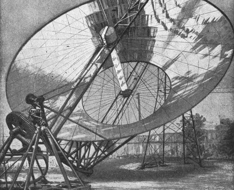 zobrazit detail historického snímku: Zrcadlo slunečního motoru v Jižní Passedeně v Kalifornii.