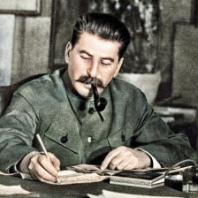 kolorovaná fotografie Josif Vissarionovič Stalin.