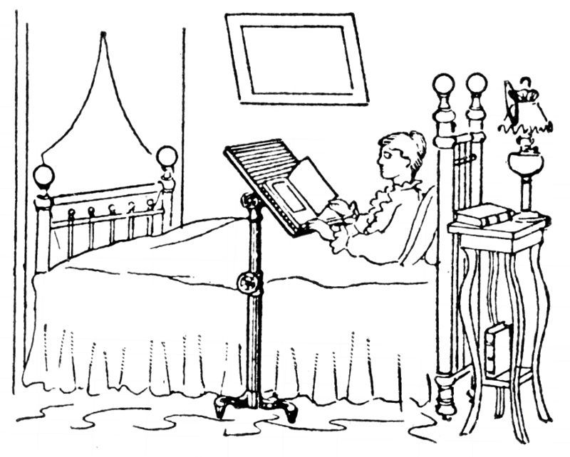 zobrazit detail historického snímku: Stolek na čtení v posteli
