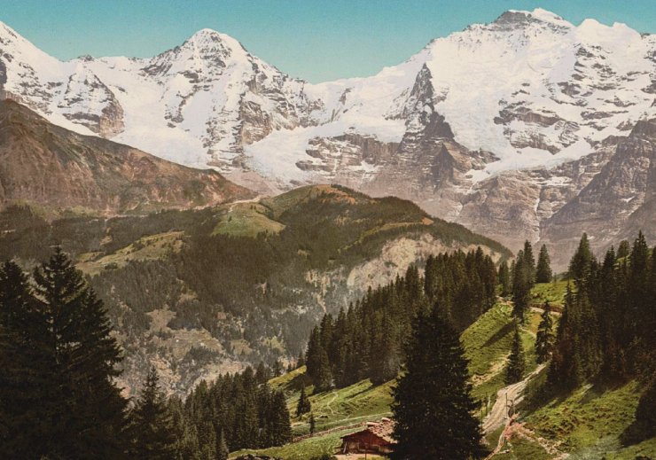 zobrazit detail historického snímku: Švýcarské Alpy.