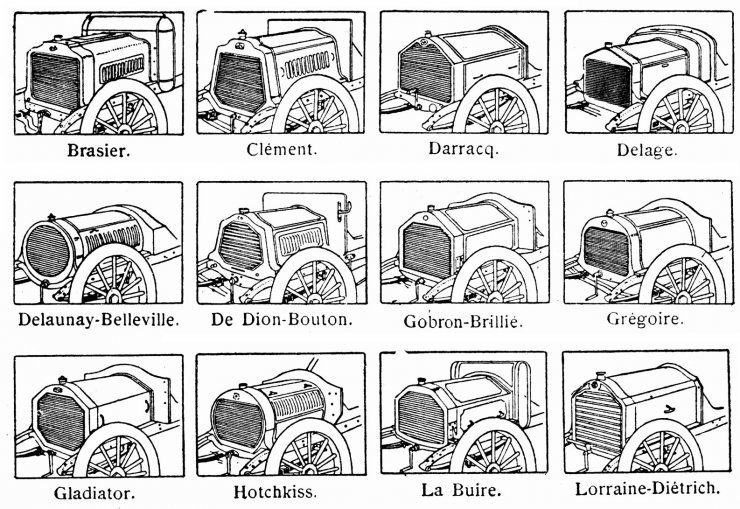 zobrazit detail historického snímku: Různé typy automobilů.