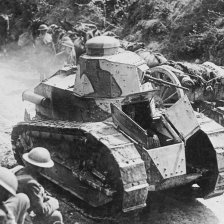retro fotografie Tank Renault FT 17.