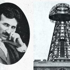 Tesla a jeho věž k odesílání elektrické energie ve formě vln.