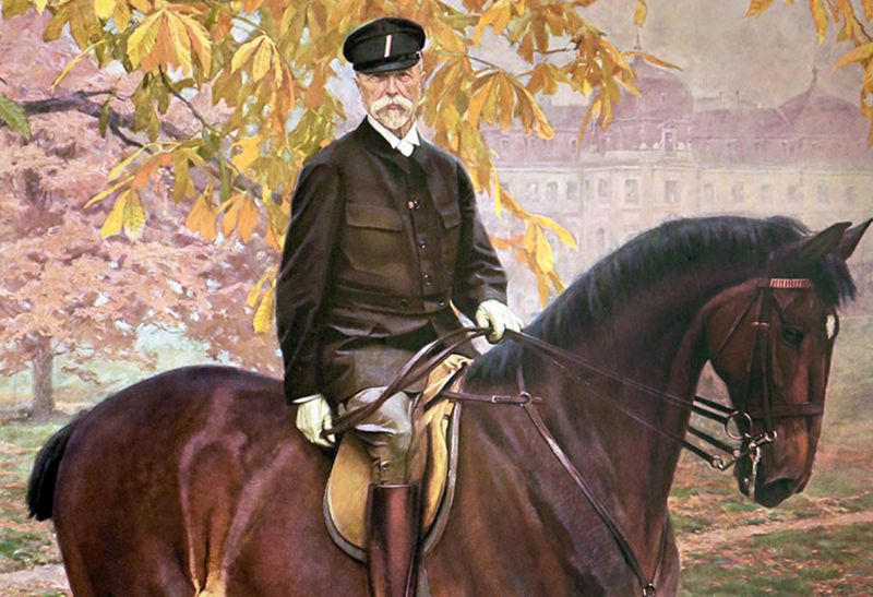 zobrazit detail historického snímku: Tomáš Garrigue Masaryk na koni Hektor.