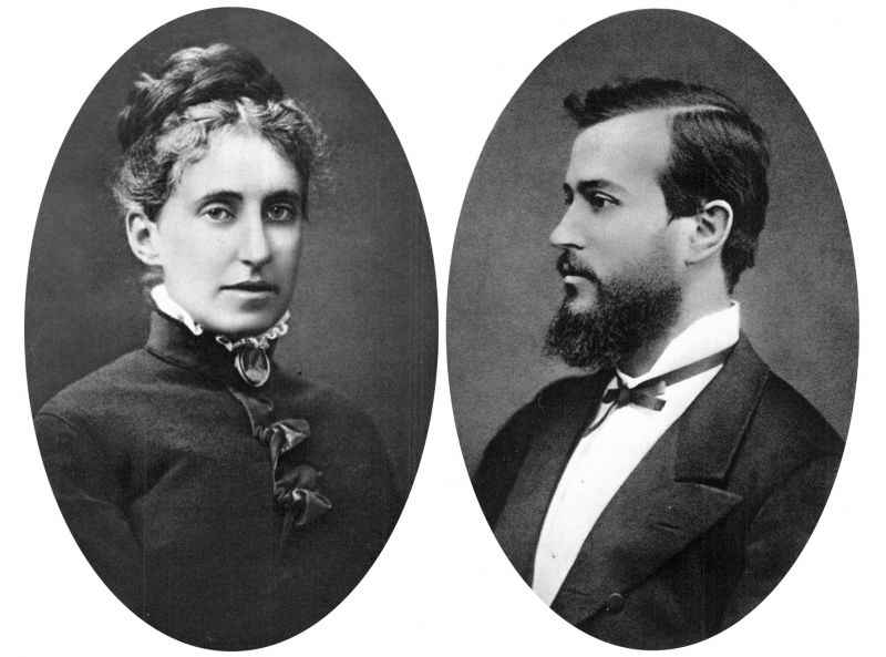 zobrazit detail historického snímku: Charlotte Garrigue a Tomáš Masaryk.
