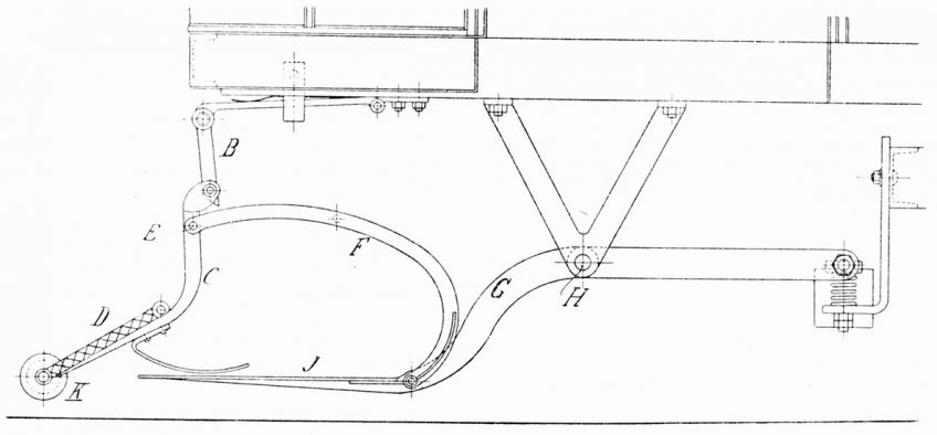 Ochranný přístroj Lange-Möckův v klidu. Náčrtek. - klikněte pro zobrazení detailu