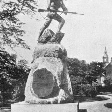 Nezdařený pomník anglický postavený městem Darlingtonem na počest rodáků padlých ve válce burské.