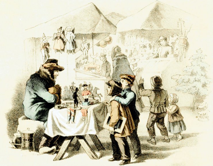zobrazit detail historického snímku: Vánoční trh.
