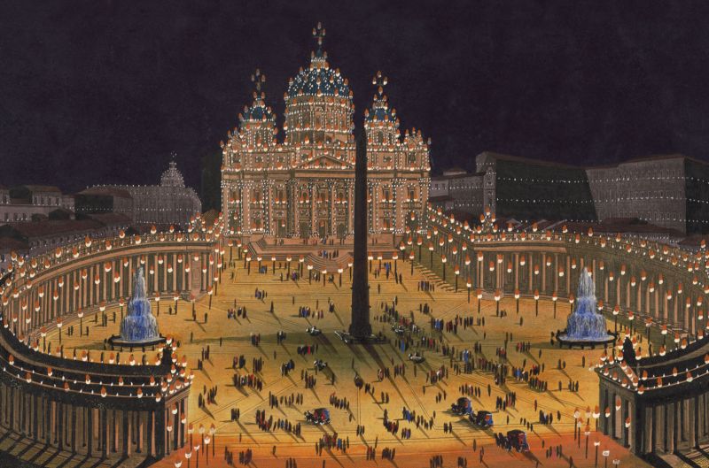 zobrazit detail historického snímku: Bazilika svatého Petra ve Vatikánu.