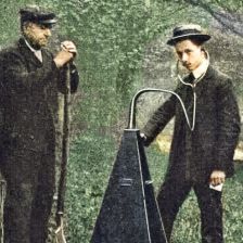 retro fotografie Diénert-ův přístroj na hledáni vodních pramenů.