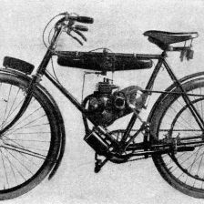Bicykl s pomocným motorkem, vmontovaným do rámu.