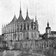 Dostavěný velechrám sv. Barbory v Hoře Kutné.