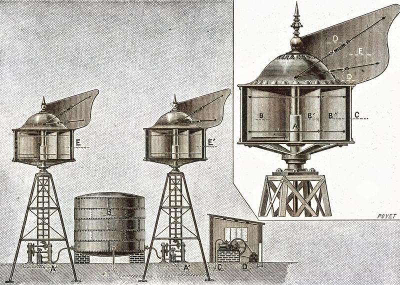 zobrazit detail historického snímku: Větrný motor Casteletův.