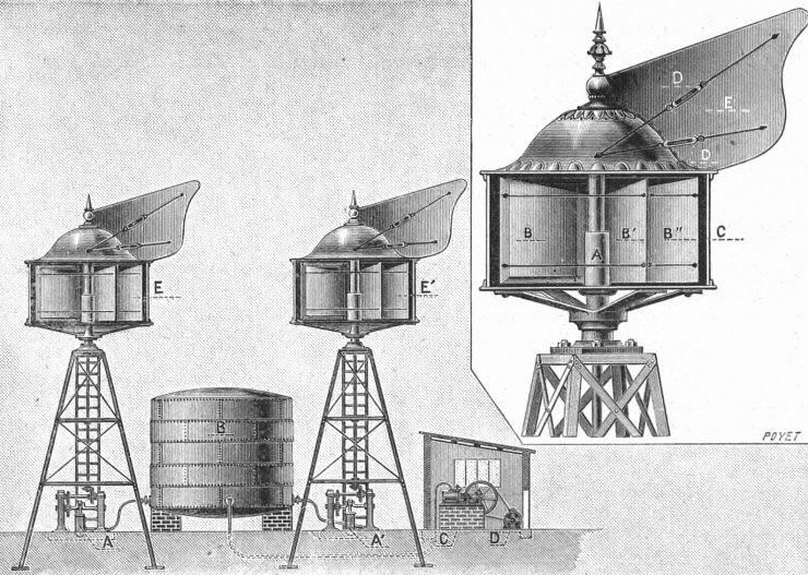 Větrný motor Casteletův. zobrazit detail historického snímku: Větrný motor Casteletův.