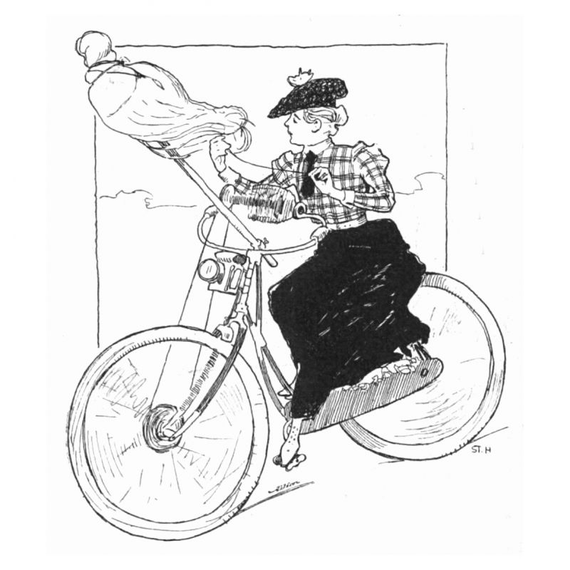 zobrazit detail historického snímku: Cyklistka.