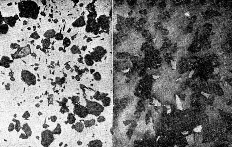 zobrazit detail historického snímku: Mikrofotografie silničního prachu.