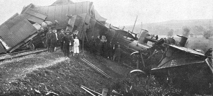 Železniční neštěstí na trati vlárské na Moravě. - klikněte pro zobrazení detailu