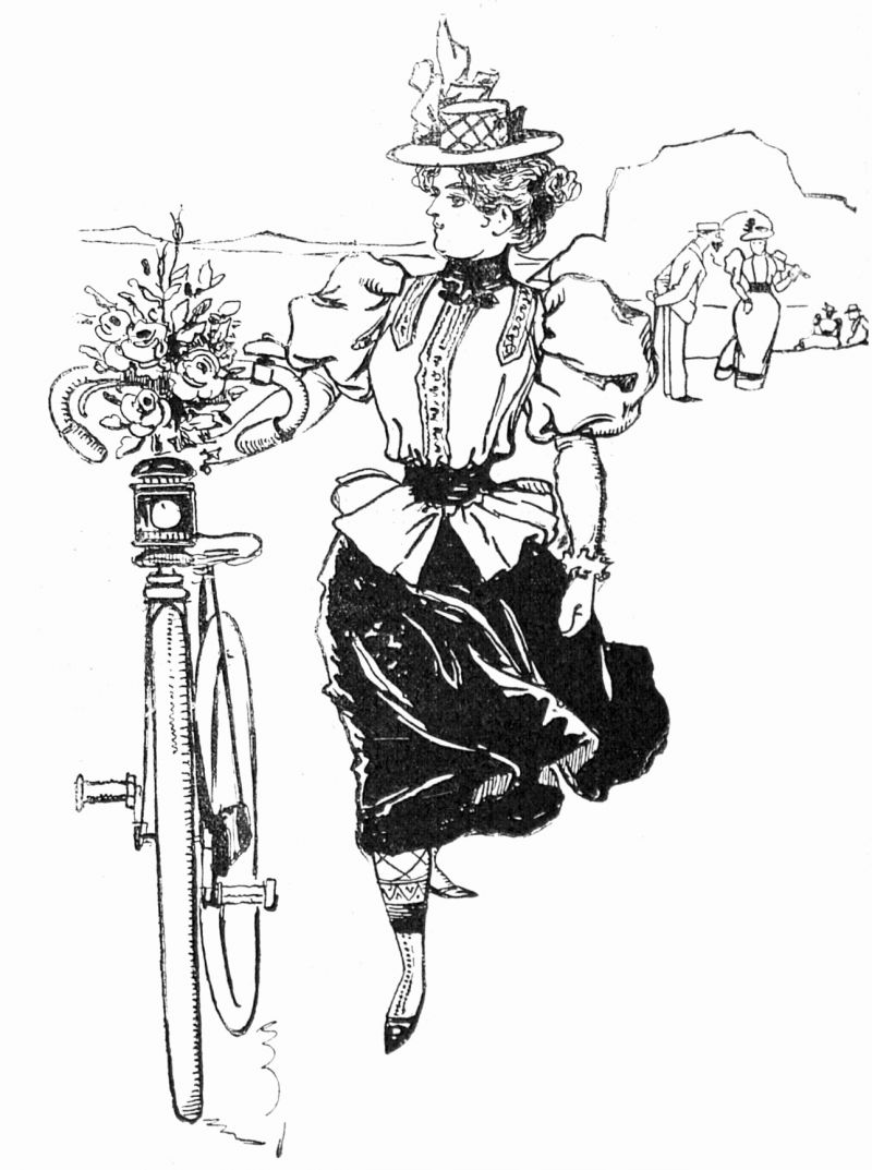 zobrazit detail historického snímku: Žena a její bicykl.