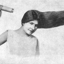 retro fotografie Elektrický přístroj na sušení vlasů.