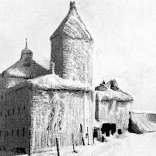 retro fotografie Krkonošský hotel »Sněžných jam« (1499 m n./m.)